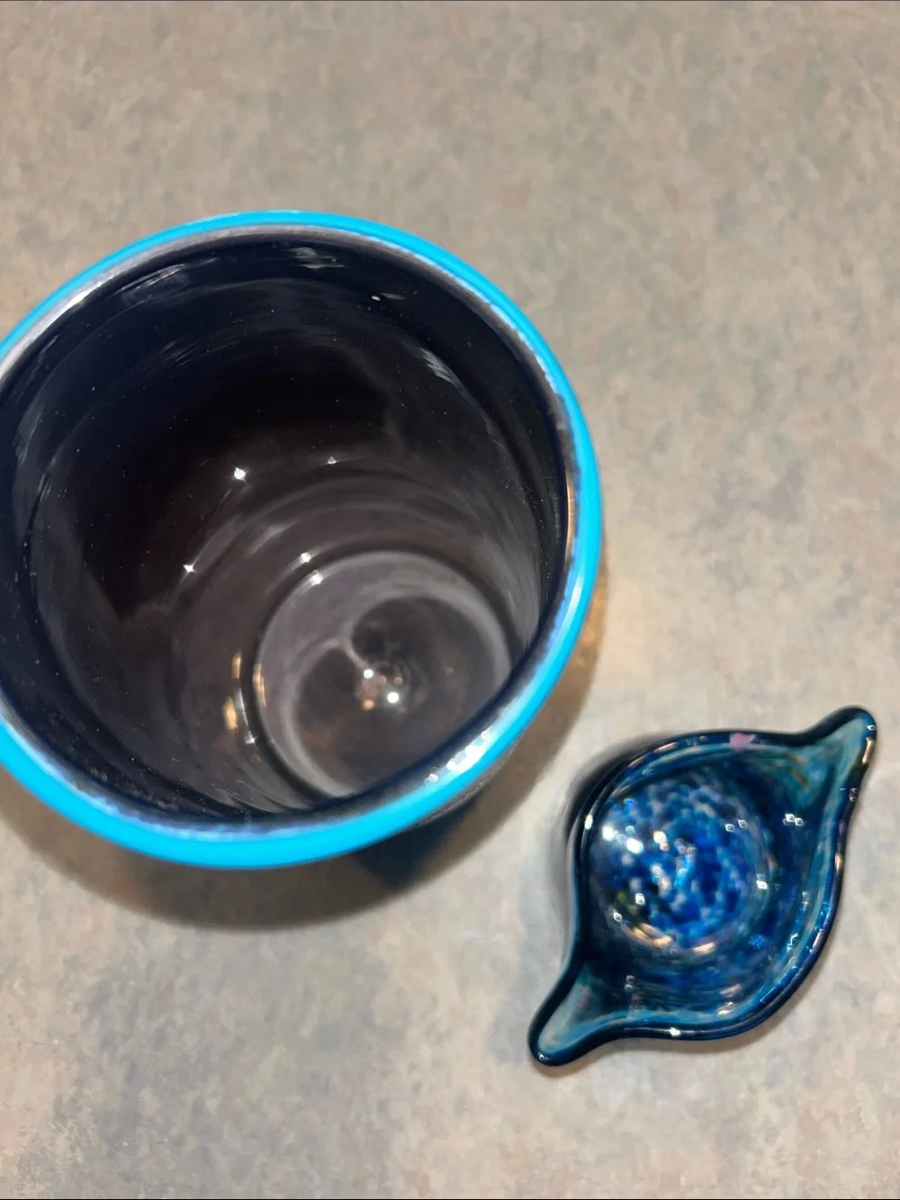 Two hand blown collectors item vases